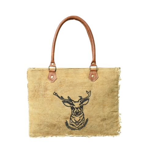 Scandinavian Grace Canvas Shoulder Tote